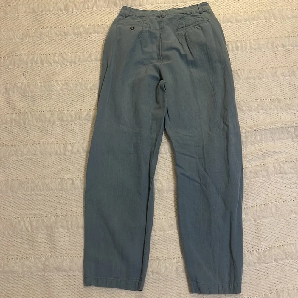 Calvin Klein linen pants green 10 Petite - Picture 9 of 16